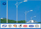 IP 65 Lighting Fixture 20 W - 400 W Lamp Power 10M Conical Shape Street Lighting Steel Pole